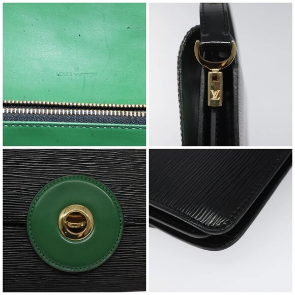 LOUIS VUITTON Epi Free Run Shoulder Bag Green Black - Picture 10 of 15
